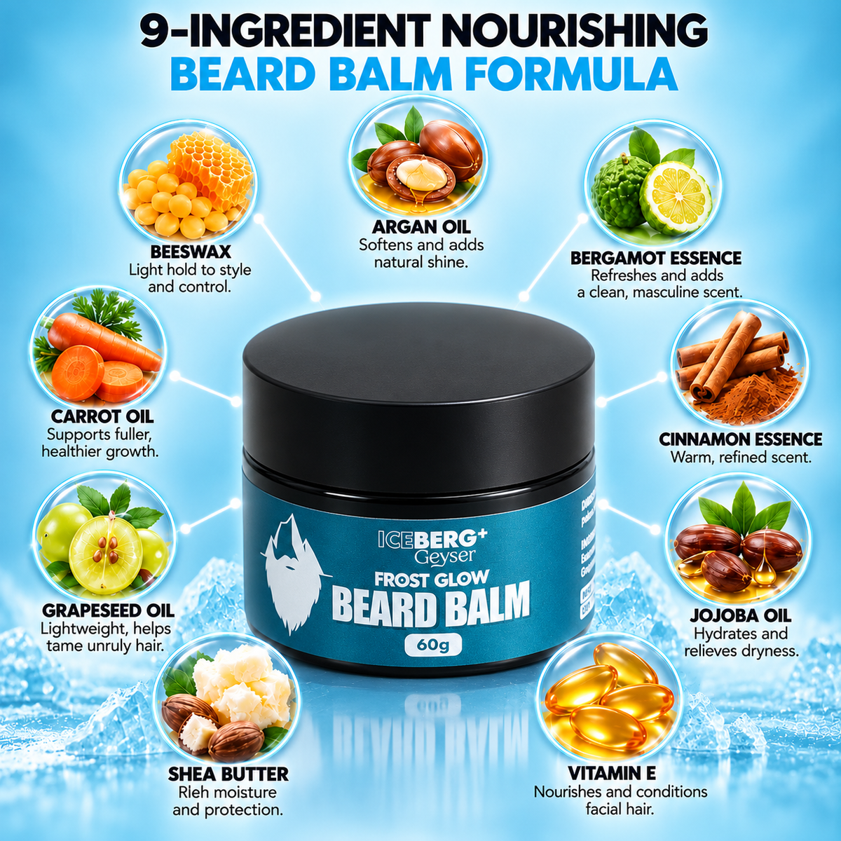 Frost Glow Beard Balm (60g)